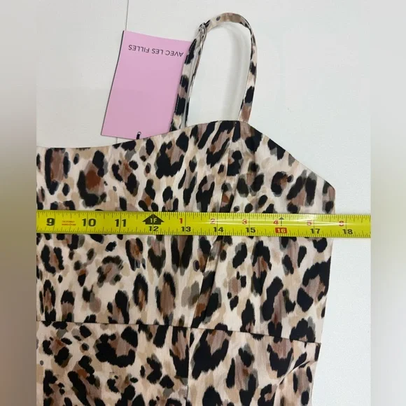 NWT Avec Les Filles Animal Print Mini Summer Dress size 12 - Picture 7 of 11